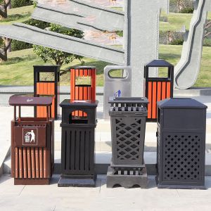 Customized Plastic Wood Recycling Bin with Foot Pedal