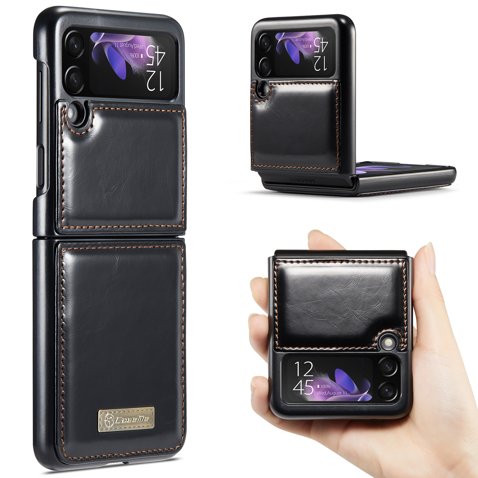 Luxury Cellphone Cover For Samsung Galaxy Z Flip 3 Multi Functional Stylish