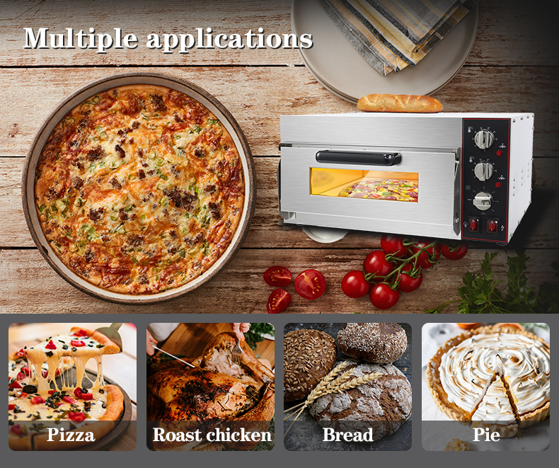 Hotels Kitchen Equipment One Deck Pizza Oven Electric With Stone Ovens Online Support