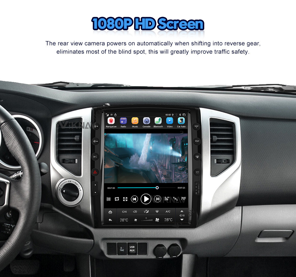 Viknav Car Radio For TOYOTA Tacoma HILUX (2005-2015) 13.6 inch PX6 2 din Android GPS Navigation Stereo Receiver Tape Rec