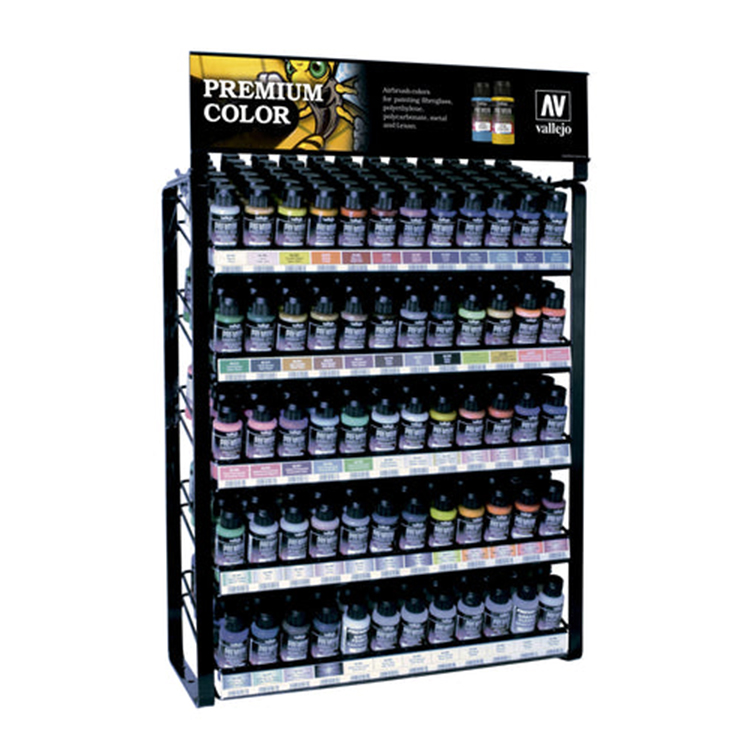 Supermarket Metal Display Stands Oil Paint Free Standing Wire Display Racks