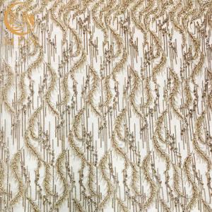 China Customized 3D Embroidery Lace Fabric For Party Dresses wholesale
