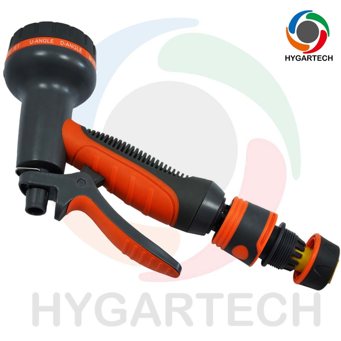 Garden 8 Function Spray Nozzle with Click Quick Connect Coupling and Hose Connector ,Gardening and Horticulture