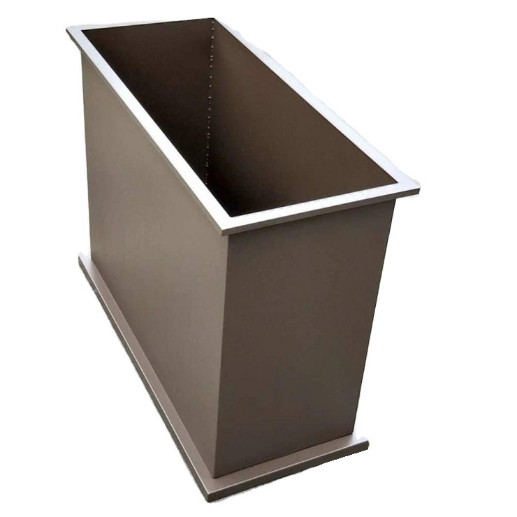 Outdoor large long square rectangle garden planters metal flower pot