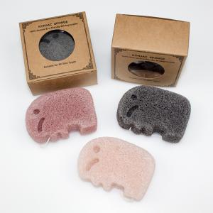 China No Preservatives Konnyaku Face Sponge Charcoal Bath Sponge Customized wholesale