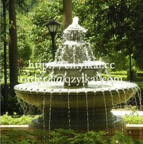 Hand Carved Stone Fountain, Outdoor Garden Water Fountain (YKOF-50)