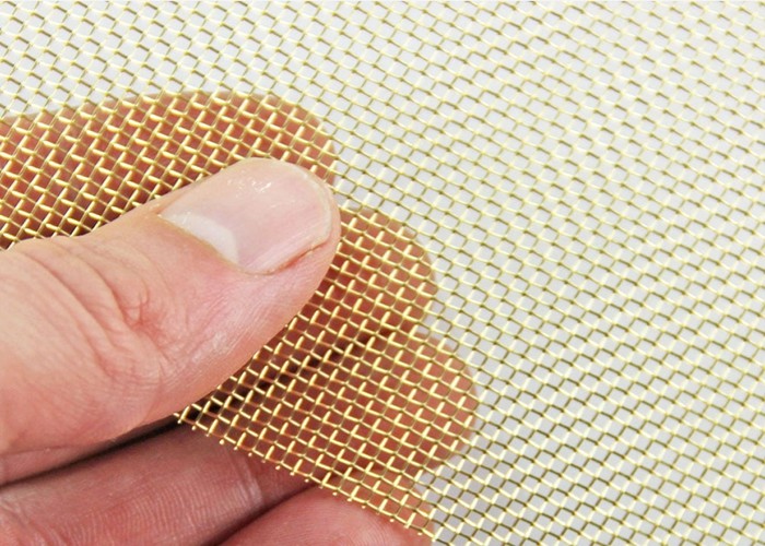Brass Decorative Wire Mesh SWG38 60X60 Mesh Plain Weave Woven Type