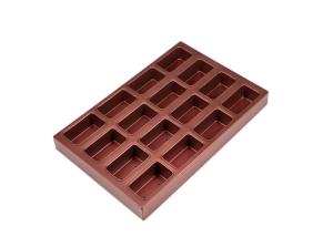 China 18 Cavity Wine Red Non Stick Square Cupcake Pan wholesale