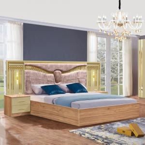 China 2025 Full King Size Wooden Turkish Bedroom Furniture Set Wood Frame Home Double Bed Cheap Luxury Bedroom Sets Furniture wholesale
