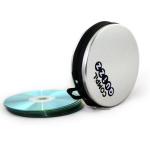 round metal cd cases with a zipper