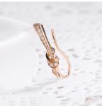 Knot Row Fashion Earrings 18K Rose Gold diamond earrings For Lover