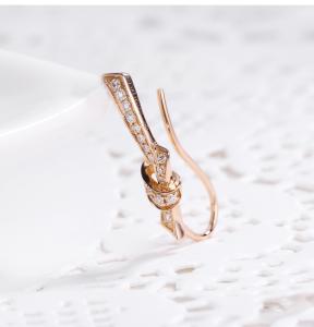 China Knot Row Fashion Earrings 18K Rose Gold diamond earrings For Lover wholesale