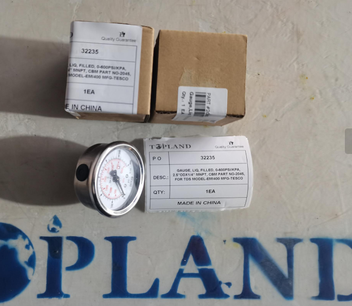 Gauge 0-600 PSI/KPA PN 2045 FOR TDS MODEL EMI400 MFG-TESCO
