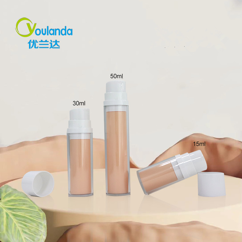 Body Lotion PETG 50ml Airless Pump Bottles Set Plastic Recyclable Skincare Packaging