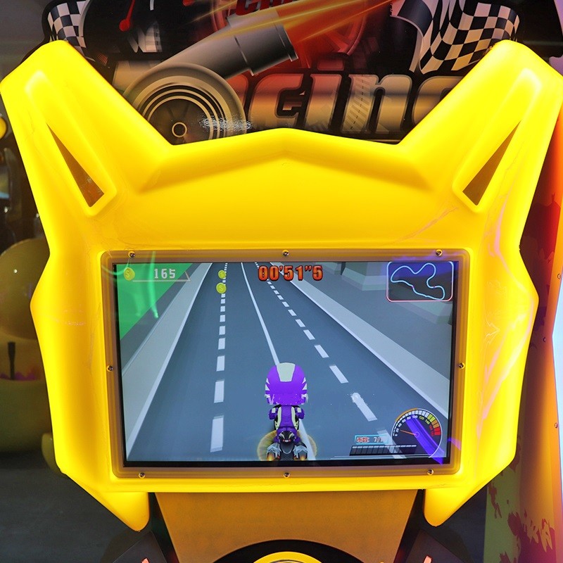 Electronics Game Center Kids Coin Machine , Super Motorbike Racing Amusement Park Machines