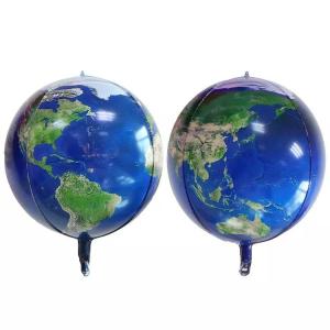 China Wholesal 22 Inch Advertisement 4D Round Blue Planet Earth Helium Foil Balloons wholesale
