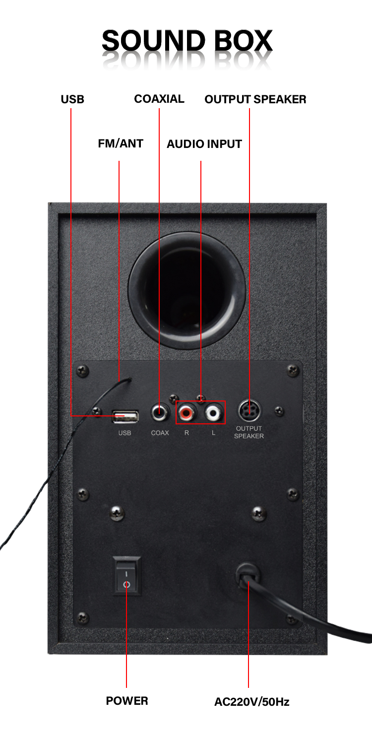 Desktop Speakers Wireless HiFi Wooden Black Bookshelf Speakers with Remote Control