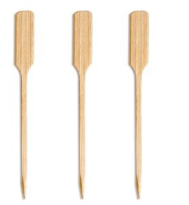 China 18cm Barbecue Skewers Paddle Bamboo Food Picks For Cocktail BBQ Party Supplies wholesale