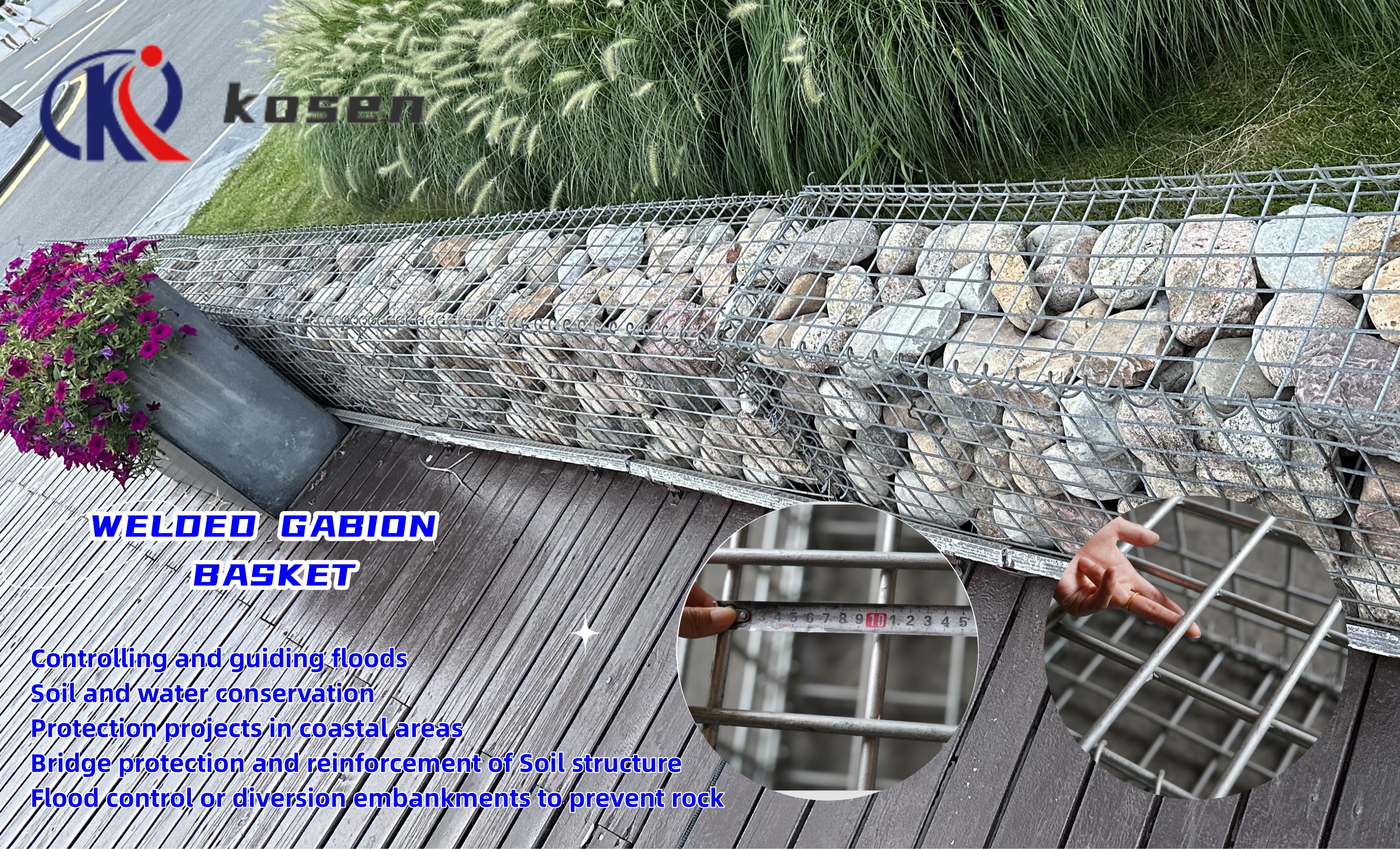 Garden Decoration Bending Welded Gabion Cages Box Hot Dipped Galvanized Wire Mesh