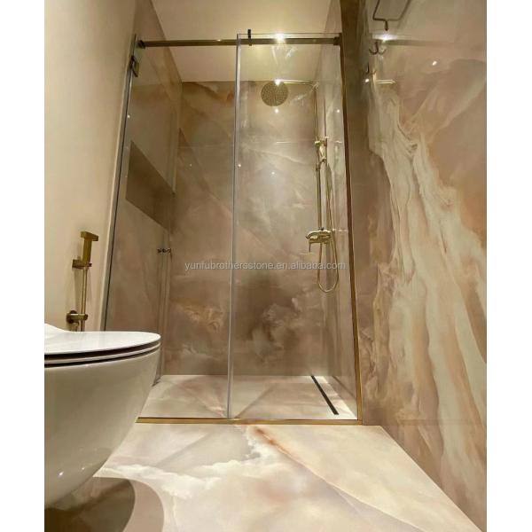 Matt Surface Finishing Modern Pink Onyx Stone for Table and Wall Application