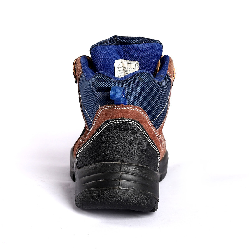 Cow Leather Anti Puncture Steel Sole PU Injection Molded Sole Mens Leather Work Boots