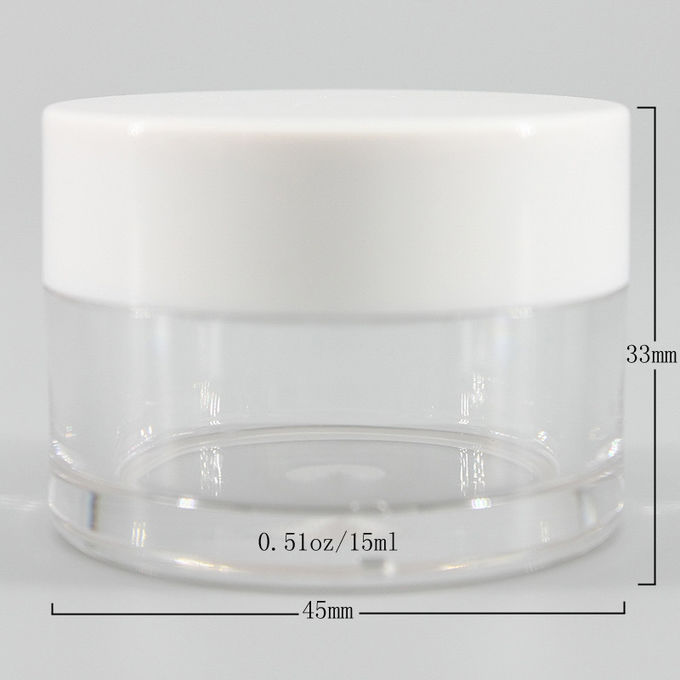 Facial Cream packaging Transparent Cylinder 25ml Empty Cosmetic Containers