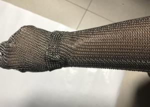 China 19cm Extended Cuff Chain Mail Stainless Steel Mesh Gloves For Slaughtering wholesale