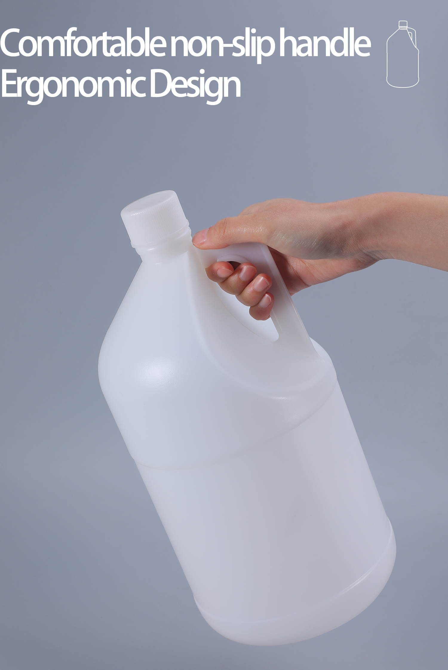 1 Gallon Plastic Bottle For Liquid Seasoning Container With Handle And Logo Lable Sticker