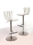 Polishing Hotel Restaurant Furniture Transparent Adjustable Bar Stools