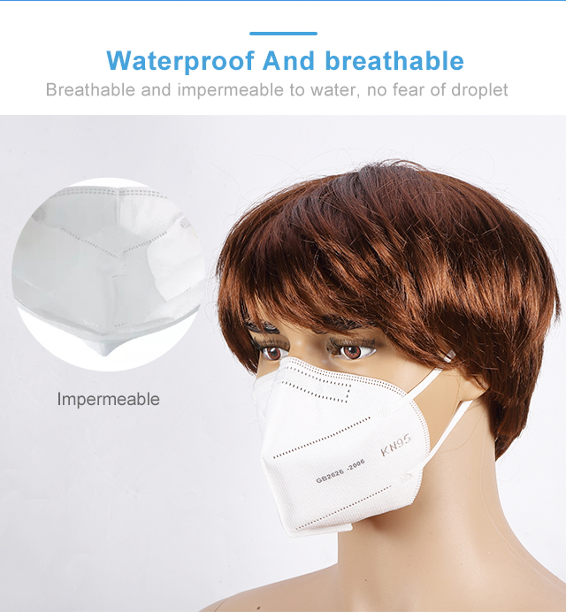 China Supplier High Quality Ear Loop Non-Woven Fabric 5 Layer Kn95 Face Mask
