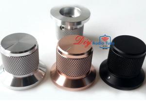 China 30X25X22 Aluminium AMP volume potentiometer Knob Black 6.0mm hole wholesale