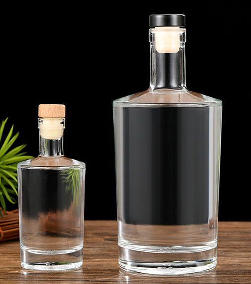 500ml/750ml Custom Hot Stamping Glass Bottle for Wine and Brandy Surface Treatment