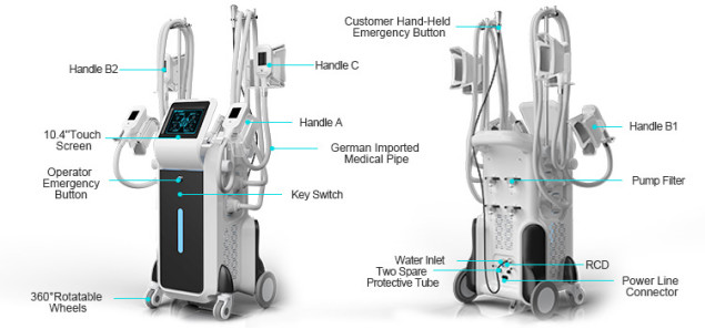 Ice Shaping IV Pro! 4 Cryo Nubway Best Cryolipolysis Fat Freezing Machine With TUV Approval