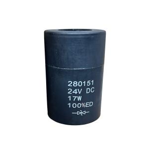 China 280151 Solenoid Valve Coil Excavator Solenoid Valve 24v 17w Solenoid Coil wholesale