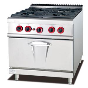 China 4 Four Gas Burner Restaurant Kitchen Equipment With Gas Oven wholesale