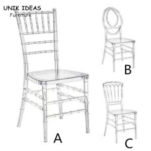 China Backyard Wedding Banquet Chairs Acrylic Tiffany Ghost Chiavari Chair 40x40x90cm wholesale