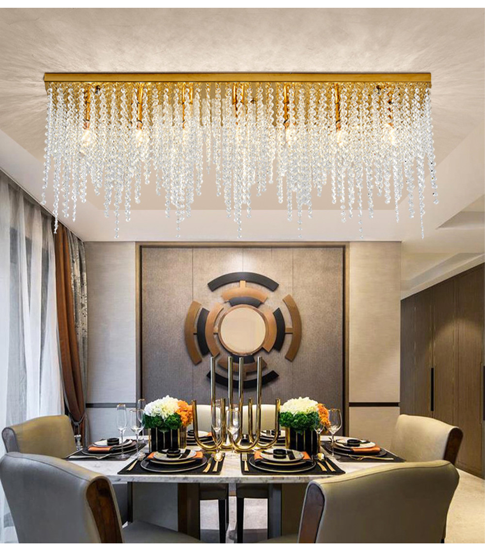 Crystal Chain Ceiling Lights New Lampara Techo for Home Decor guzhen lighting(WH-CA-107)