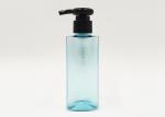 Transparent Blue Square Plastic PET Cosmetic Bottle Packaging For Face Cream