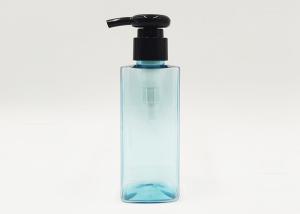 China Transparent Blue Square Plastic PET Cosmetic Bottle Packaging For Face Cream wholesale
