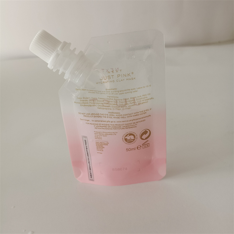 Round Lid Biodegradable Spout Pouch Cosmetic Packaging with Personalized Branding