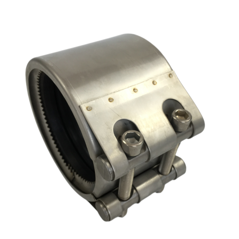 Drain Pipe Repair Clamp 1/2 Inch Pressurised Ss 316 Oil Pipes Bolted Connection