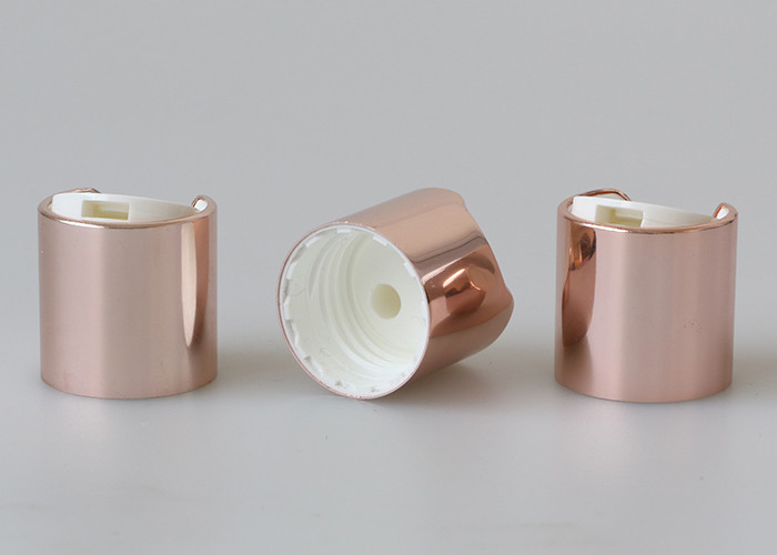 Plastic Bottle Metallic Disc Top Cap Screw Type Golden Size Customized