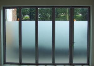 China Grey Frosted Graphic Window Film , Noisy Resistant Self Cling Window Film wholesale