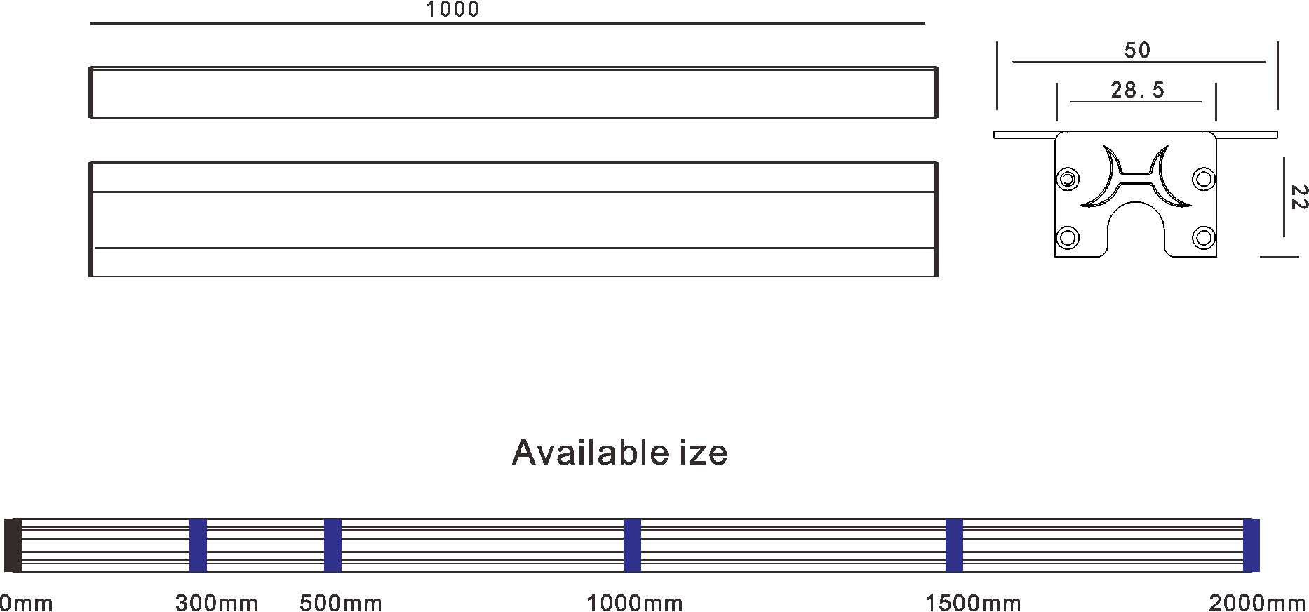 Dustproof SMD 3030 LED Linear Tube Light
