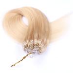 Micro Ring Loop Brazilian Clip In Weave Human Hair Blonde 613 Color Silky