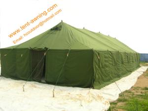 China Outdoor Pole-style Galvanized Steel Waterproof Canvas Large Military Tent wholesale