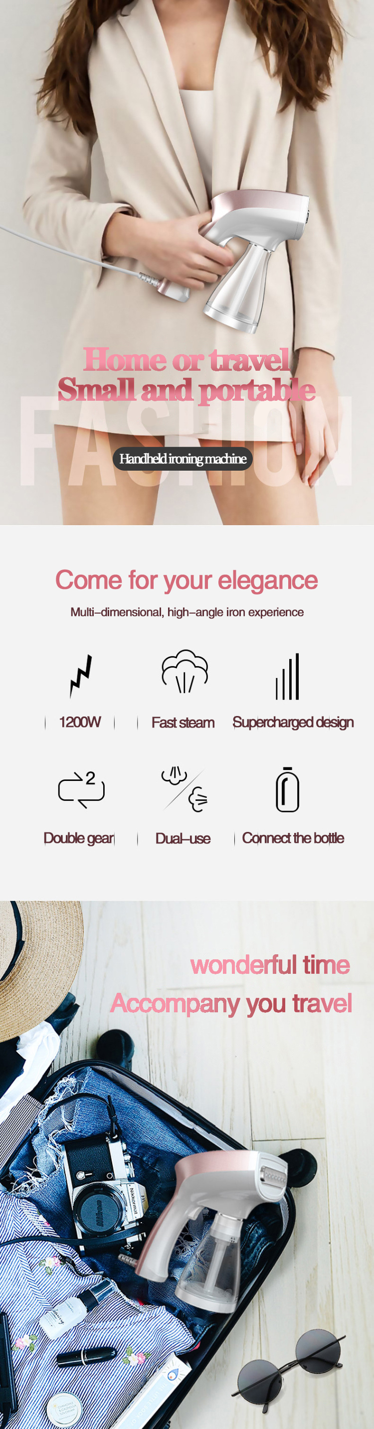 Multi function atomizer Electric Homeuse Travel Handheld Hanging Ironing Steam Machine For House And For Travel