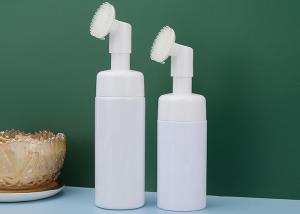 China 120ml 150ml Facial wash Foam Bottle With Silicone Brush wholesale