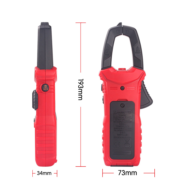 OEM 600A 10nF Digital Clamp Meters Amperometric Clamp Meter