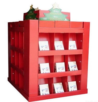 BWPD2019016 Cardboard Christmas Greeting cards Displays corrugated board pallet